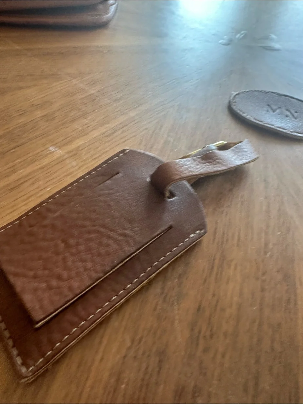 Orvis Chestnut Brown Leather Briefcase with Brass Hardware